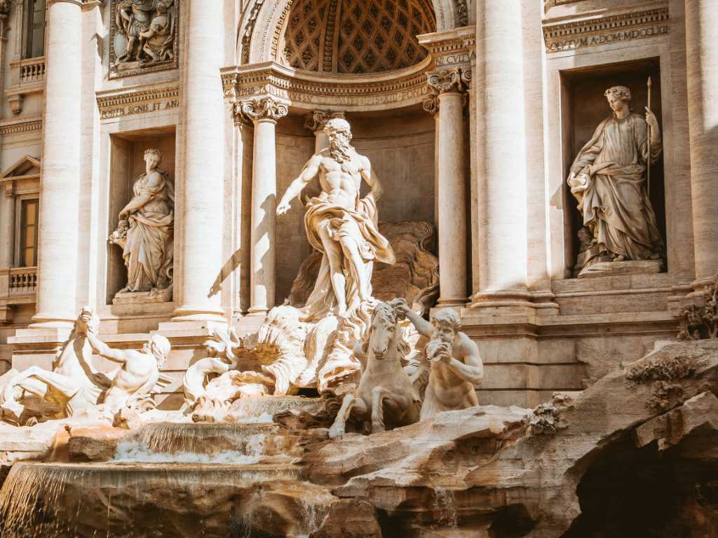 Trevi Fountain, Rome, Italy - Marble Roman Statues