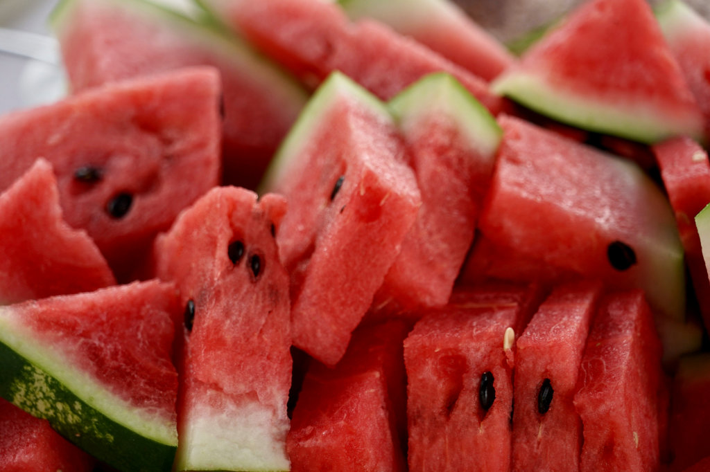 A piece of watermelon wedge.